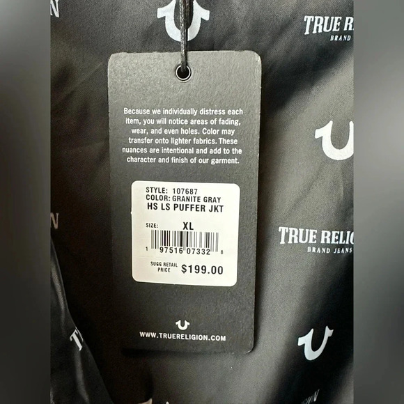 NWTS. TRUE Religion Puffer Jacket - Picture 6 of 12